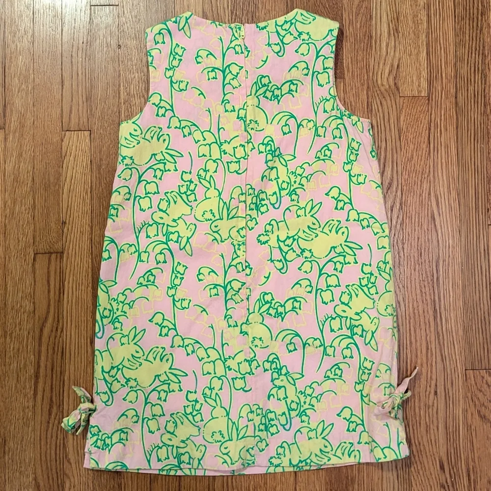 Lilly Pulitzer Pink and Green Rabbit Dress - Picture 3 of 4